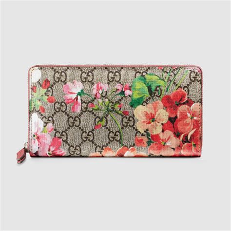 gucci blooms supreme zip around wallet|Gucci zip around wallet small.